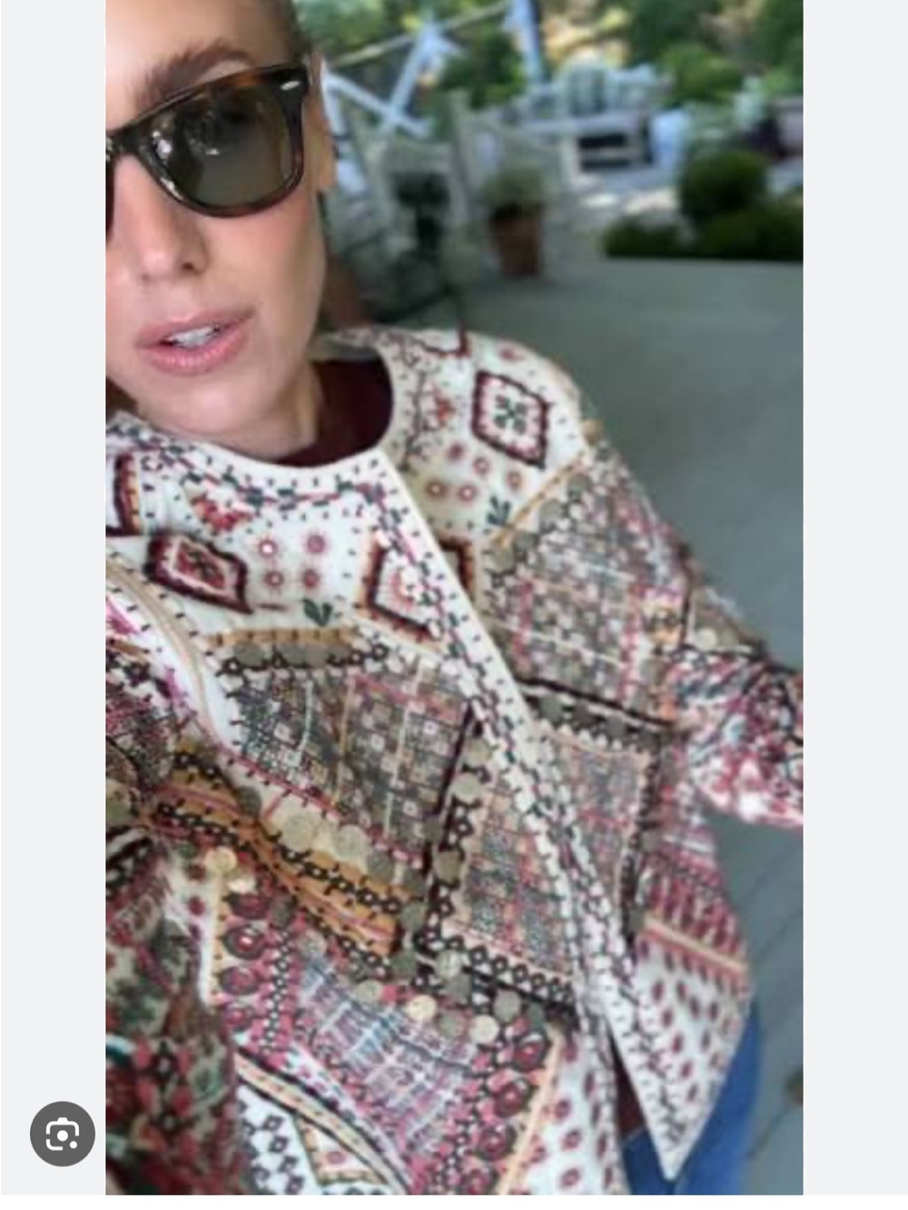 Julia Amory Embroidered Ivory Multicolor Annika Jacket w embellishment RARE - Picture 2 of 5